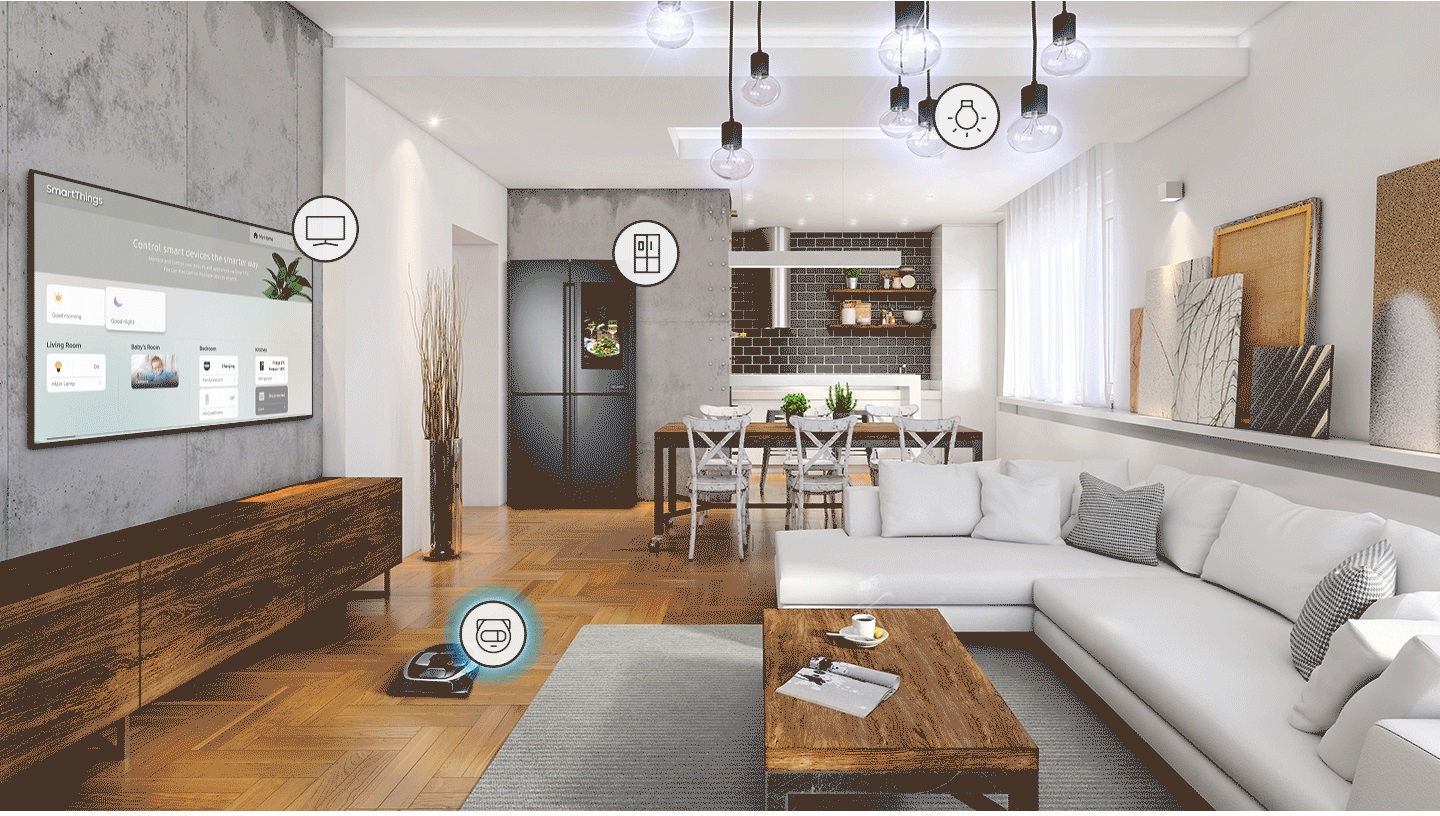 Łącz urządzenia z telewizorem QLED Samsung za pomocą SmartThing i twórz Inteligentny Dom