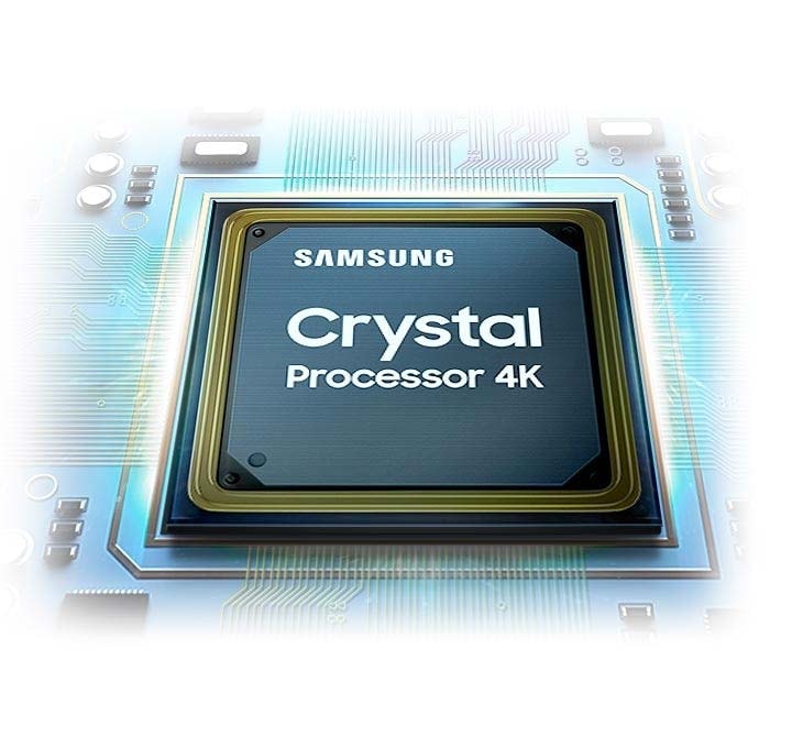 O wysoką jakość przedstawianego obrazu w telewizorach Crystal UHD TU8502 Samsung dba nowoczesny procesor Crystal 4K