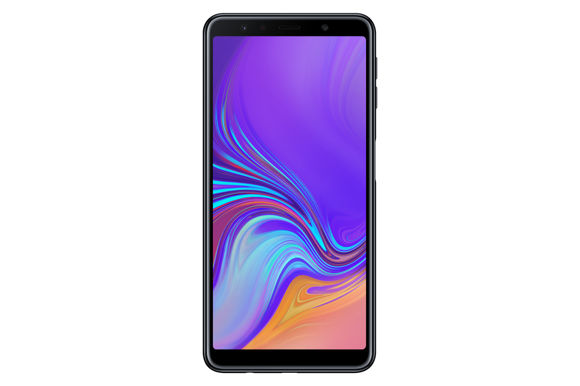 Smartfon do pracy Samsung Galaxy A7 kolor czarny - widok z przodu