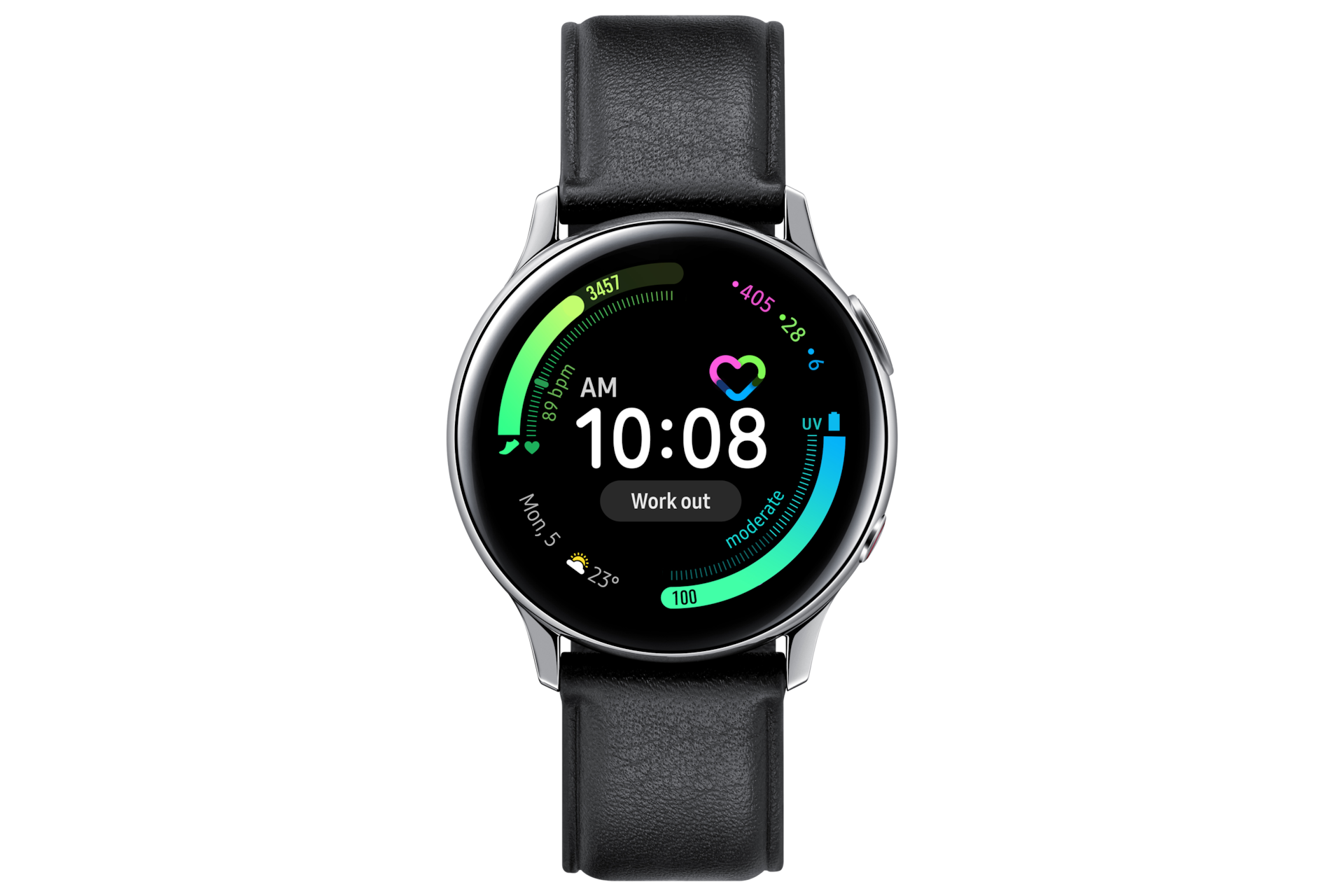 Stalowy smart zegarek Galaxy Watch Active 2 R835 w kolorze srebrnym 40mm 