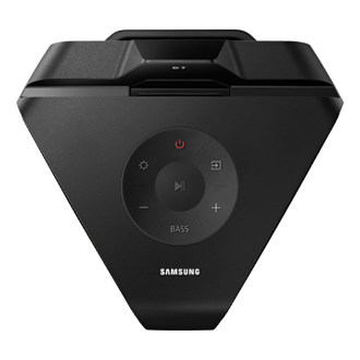 Górny panel sterowania, jaki posiada Samsung Power Audio MX-T70/EN.