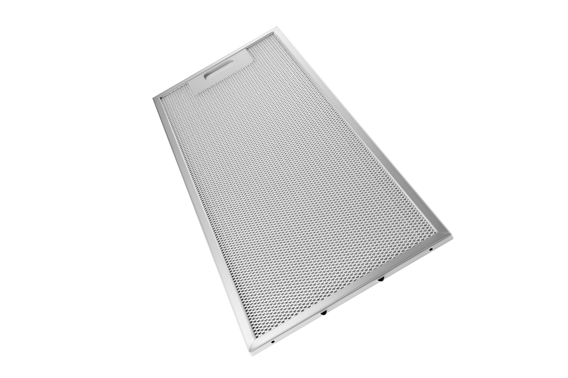 To zdjęcie przedstawia aluminiowy filtr okapu podszafkowego Samsung NK24M1030IB/UR ujęty pod niewielkim kątem.