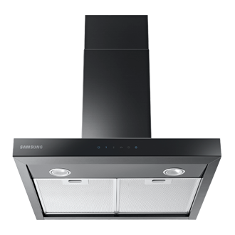 Na tym zdjęciu możemy zobaczyć okap do kuchni Samsung NK24M5070BG/UR pokazany od dołu.