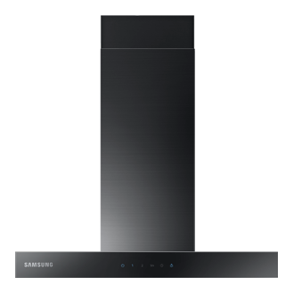 Na tej fotografii widzimy front okapu kominowego 60 centymetrów Samsung NK24M5070BG/UR.