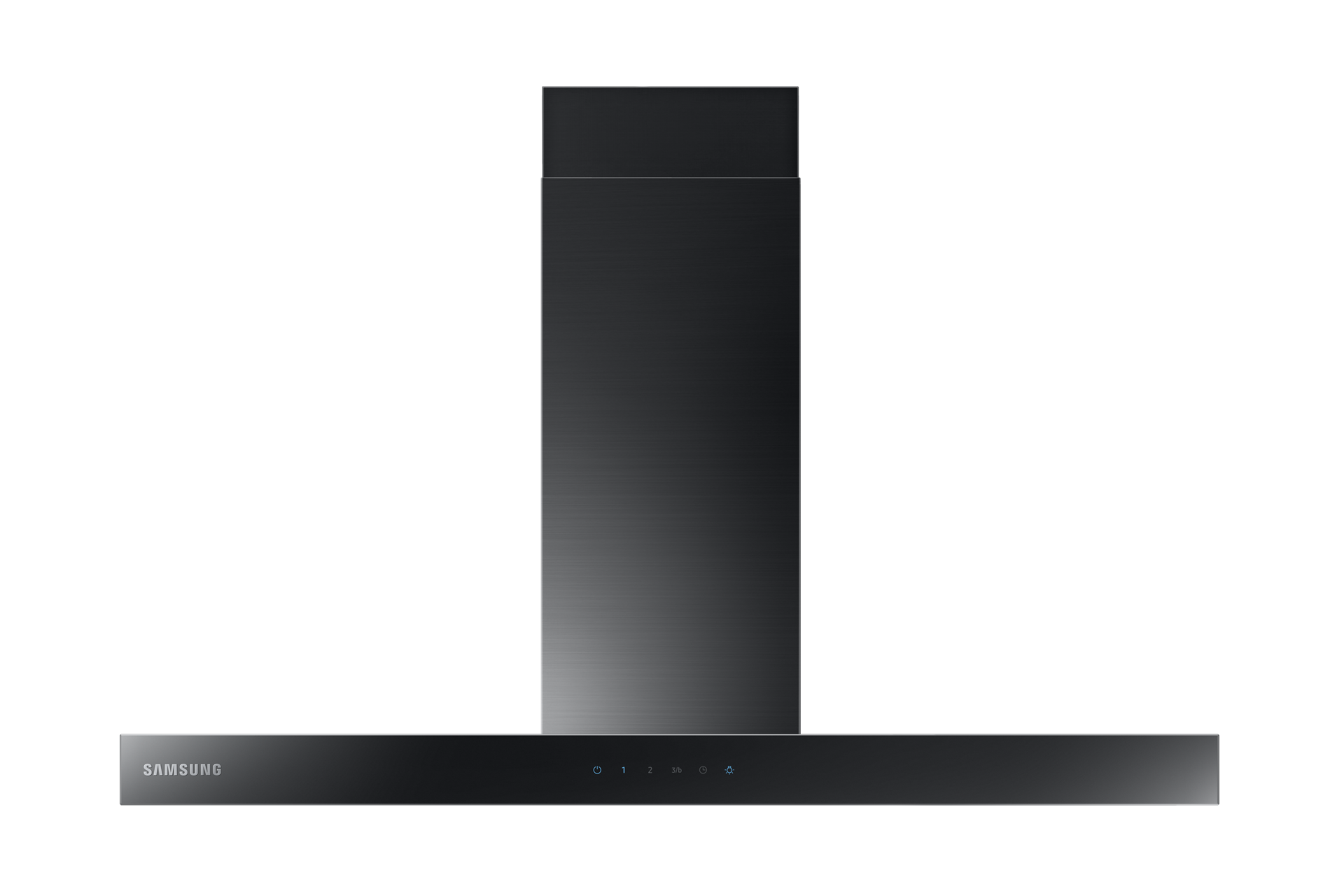 Na tej fotografii jest okap kominowy Samsung NK36M5070BG/UR w ujęciu od frontu.