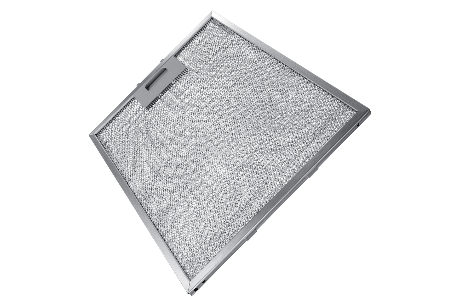 Na tym zdjęciu widzimy jeden z aluminiowych filtrów, jakimi dysponuje okap Samsung NK36M7070VS/UR.