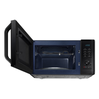 Wnętrze mikrofalowki Samsung wysposażone jest w grzałkę grillową służącą do podpiekania przygotowywanych potraw