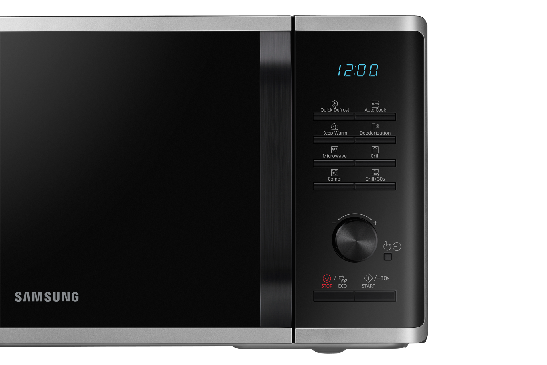 Elegancki niebieski wyświetlacz LED służy do wskazywania godziny i bieżących komunikatów o wybranych programach