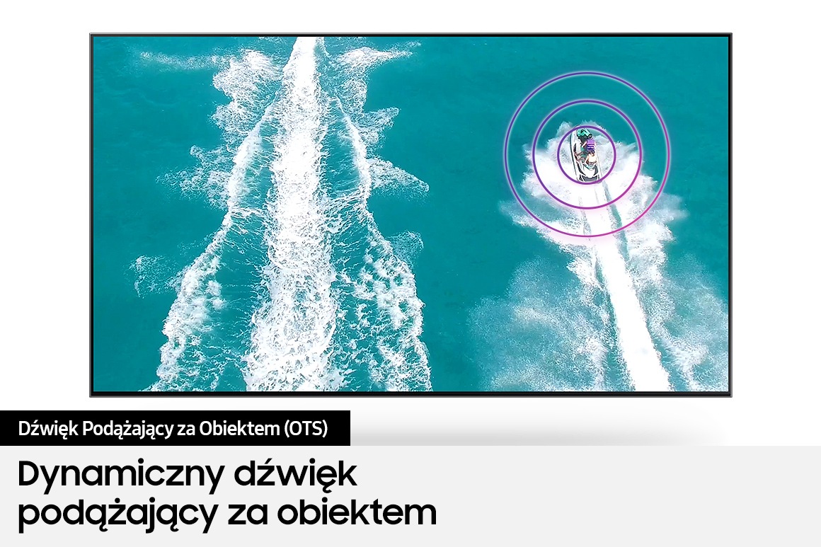 Kinowa jakość dźwięku, który podąża za akcją na ekranie telewizora Samsung QLED 65" Q80T - QE65Q80TATXXH