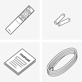Grafika przedstawiająca elementy wyposażenia telewizora Samsung QLED Q80T 75 cali - QE75Q80TATXXH