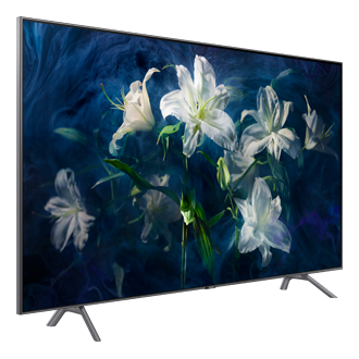 Telewizor 65 cali QLED TV 2018 Q8D - Samsung QE65Q8DNATXXH - widok skos lewy