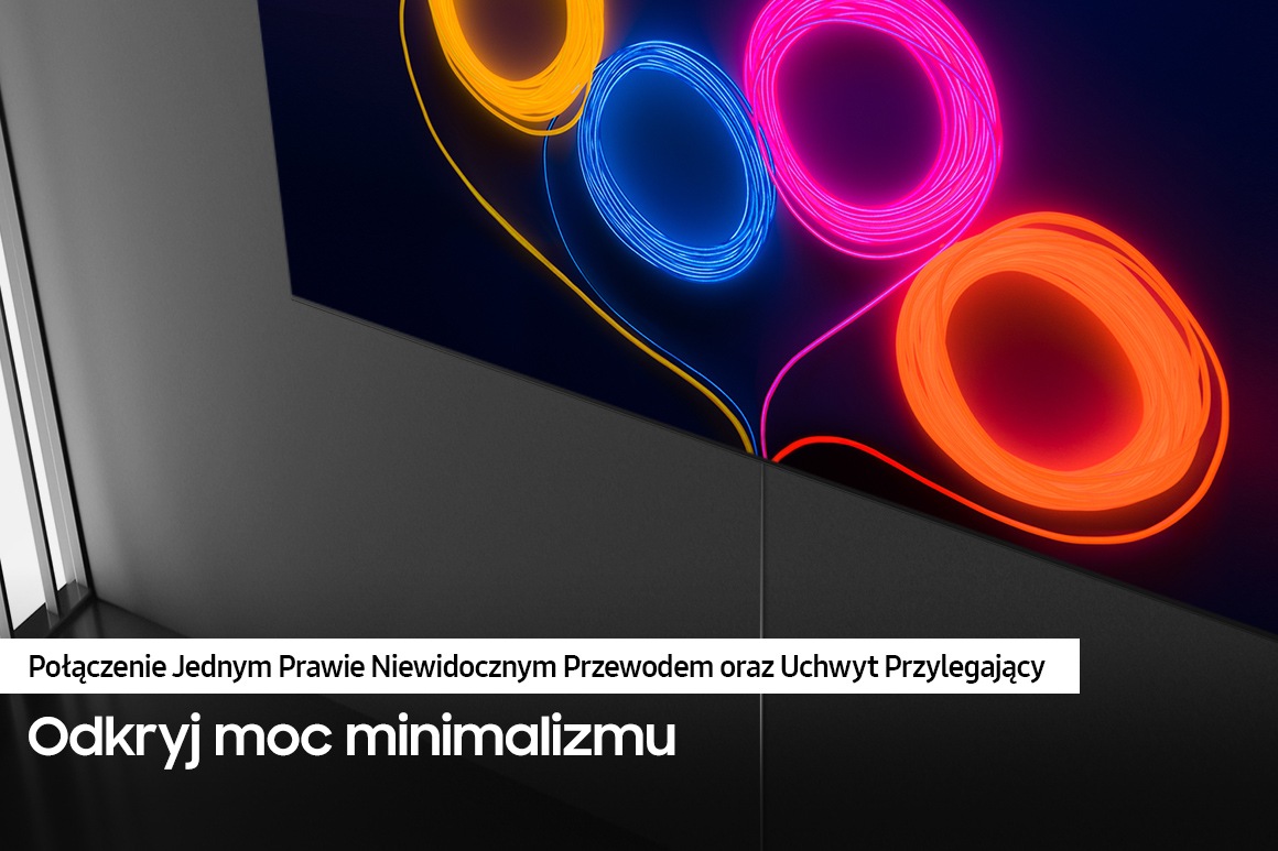 Postaw na minimalizm i zapomnij o zbędnych kablach, które zastąpi Jeden Prawie Niewidoczny Przewód - znajdziesz go w zestawie z telewizorem Samsung QLED Q95T 55 cali