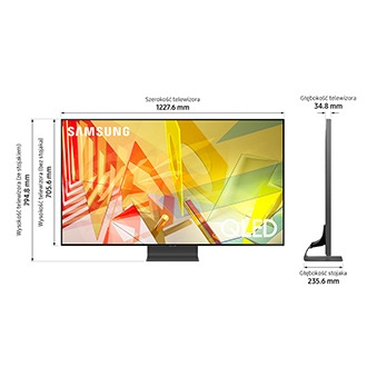 Wymiary 55-calowego telewizora Samsung QLED 4K Q95T - QE55Q95TATXXH - opisane w milimetrach
