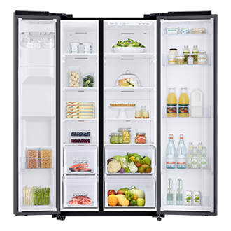 front-open-with-food black