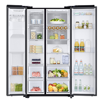 front-open-with-food black