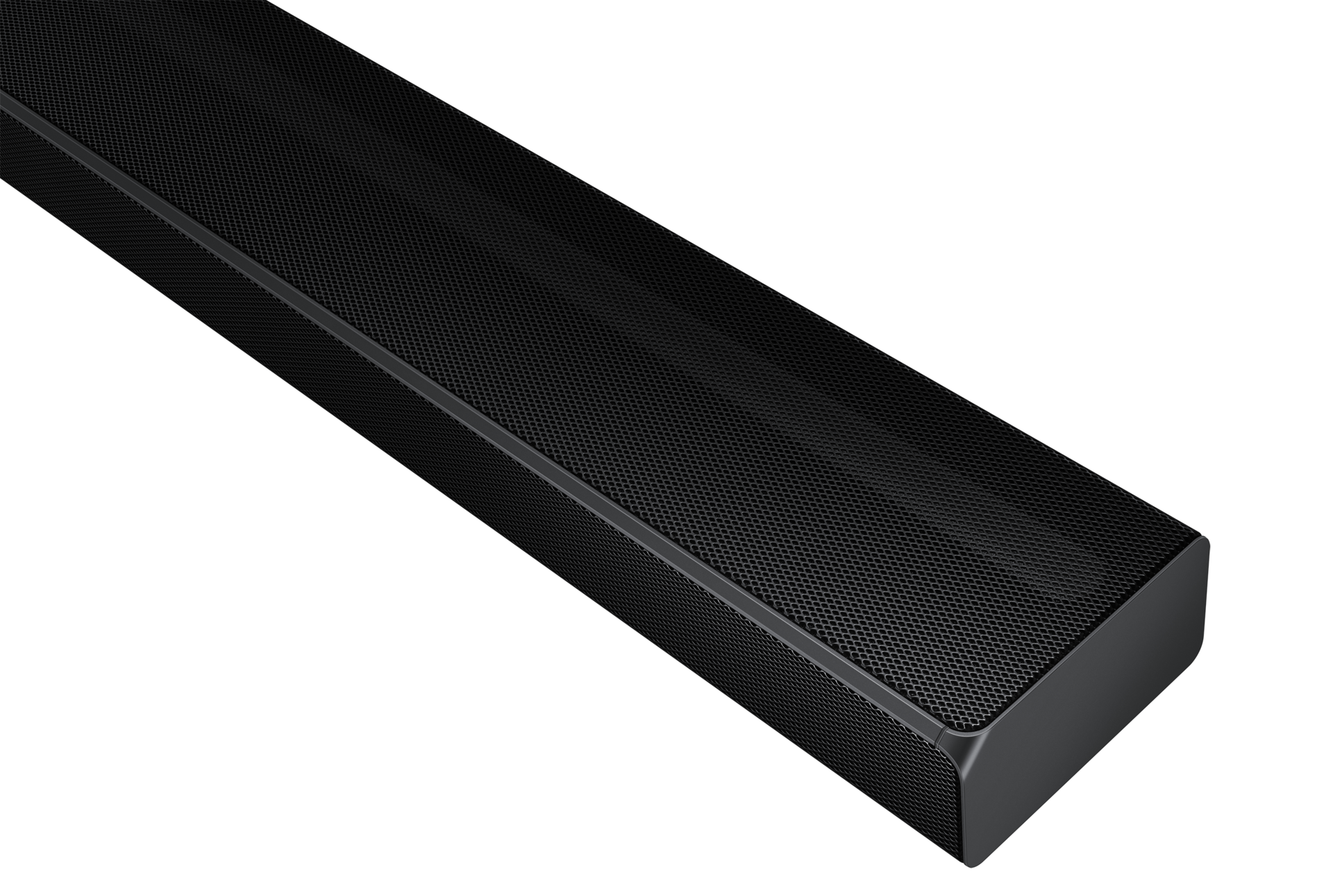 Widok z góry pod kątem z prawej strony na soundbar HW-Q60T/EN posiadający tryb Gry Pro, sprawiający, że dźwięk każdej rozgrywki będzie niesamowity