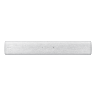 Rzut od góry na soundbar Samsung S61T - HW-S61T/EN - w kolorze srebrnym o unikalnej konstrukcji All-In-One w kształcie tuby