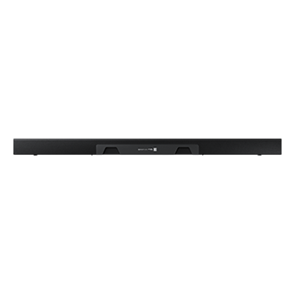 Soundbar Samsung T450 z Bezprzewodowym dźwiękiem przestrzennym, dzięki Wireless Surround Kit nie musisz korzystać z kabli - widok na soundbar z tyłu