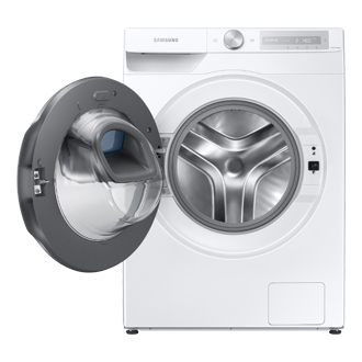 Ogromne wnętrze pralki pomieści dużo ubrań w jednym praniu. Pamiętaj, aby pozostawić nieco wolnej przestrzeni w środku.