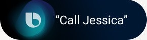 Zdjęcie prezentujące mężczyznę ze słuchawkami Galaxy Buds Live w kolorze Mystic Black używającego Bixby, który pyta„Jaka jest dzisiaj pogoda?” i wydaje komendę „Zadzwoń do Jessici”