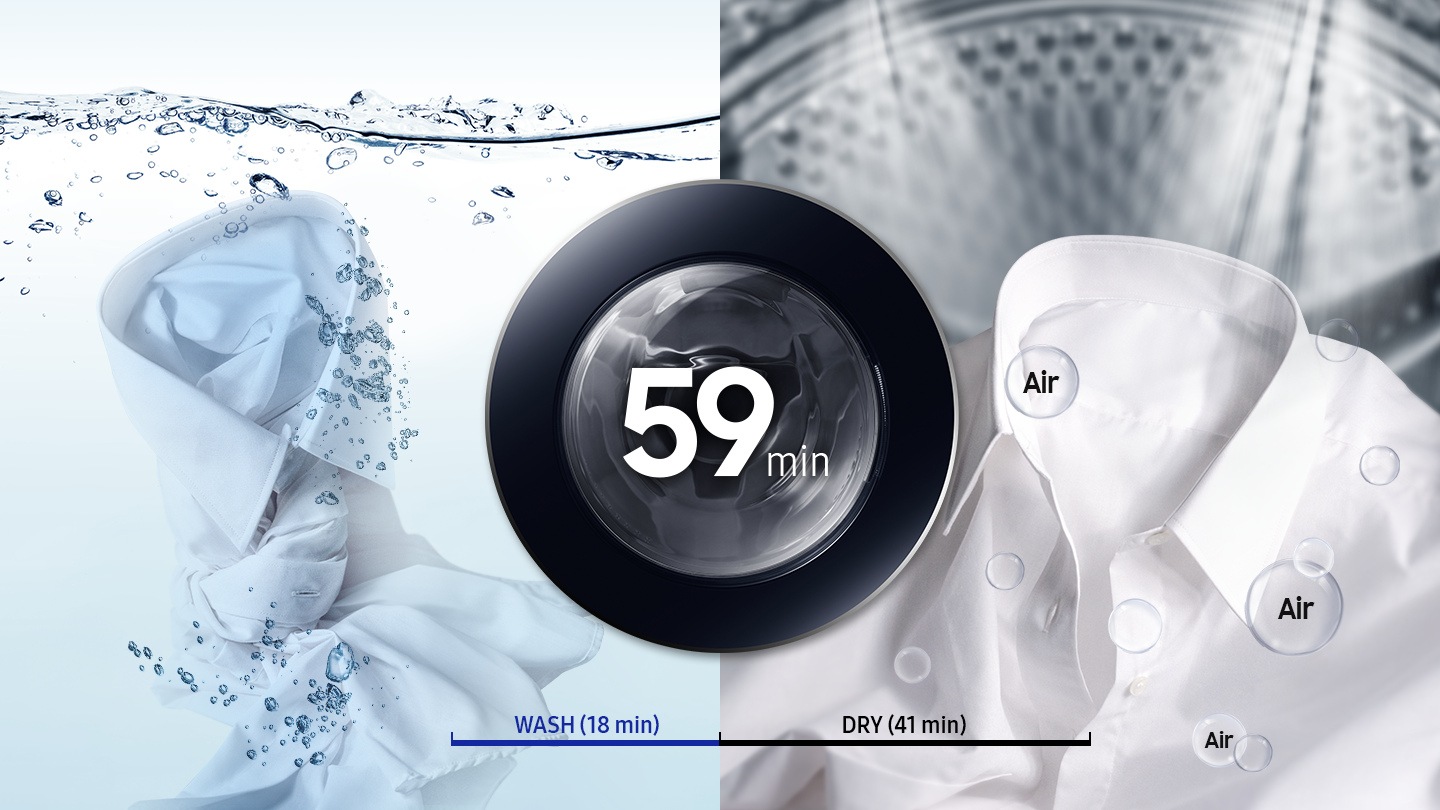 Spălare și uscare în 59 de minute