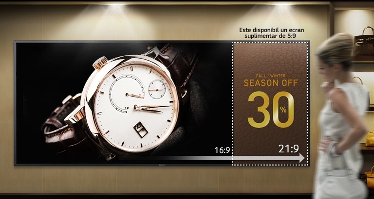 Oferiți o experiență unică de vizualizare pe un ecran mare și captivant, cu un raport 21:9