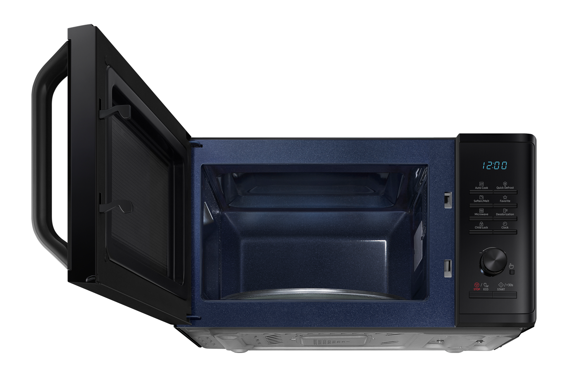 low-front-open black