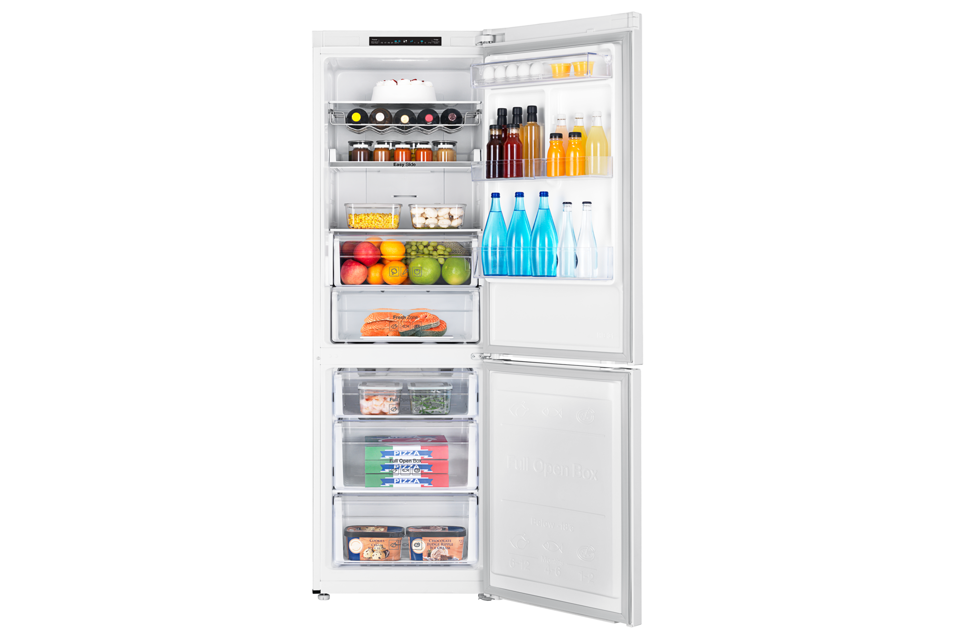 front-open-with-food white