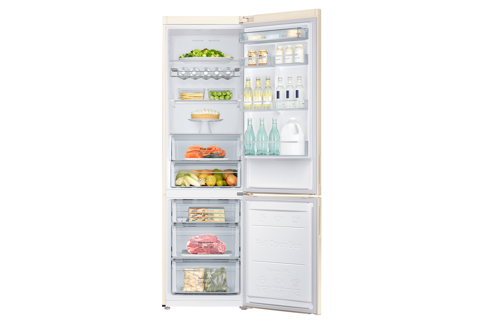 Front Open With Food Ivory White