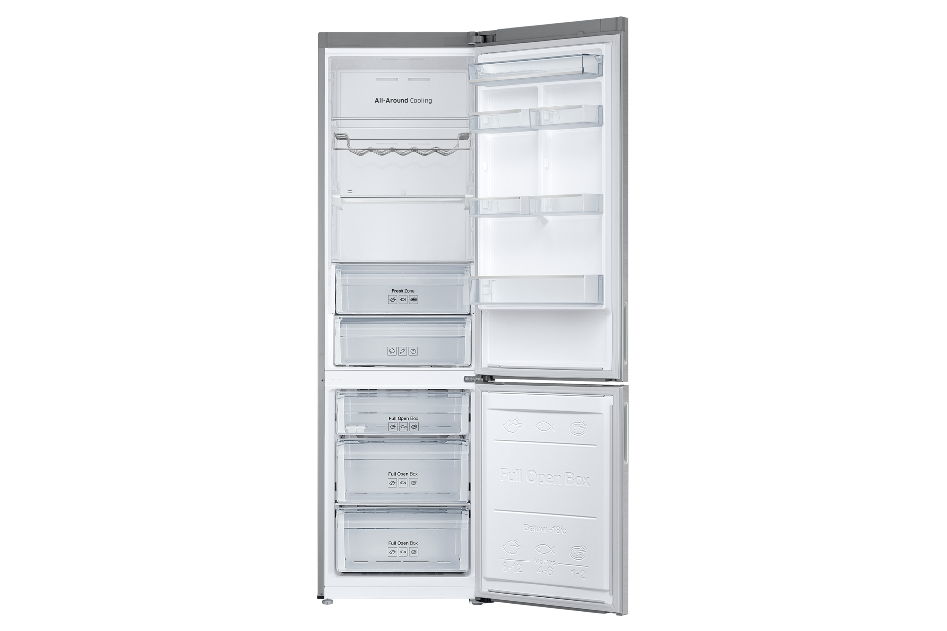 Вид Спереди (Открытый) Серебристый