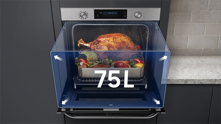 Duhovoj Shkaf Samsung Nv75r5641rb Wt Dual Cook Flex 75 L Kupit Samsung Ru