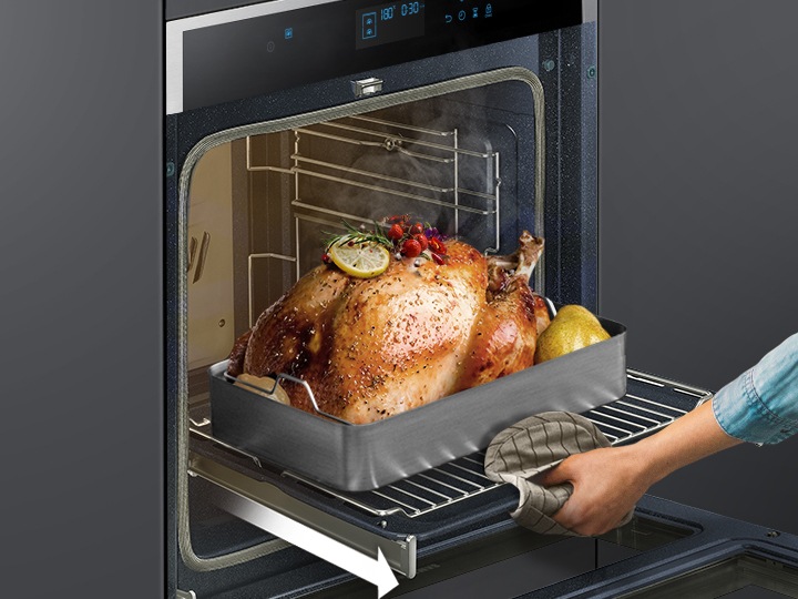 Электрический духовой шкаф samsung dual cook flex nv75n7646rs wt