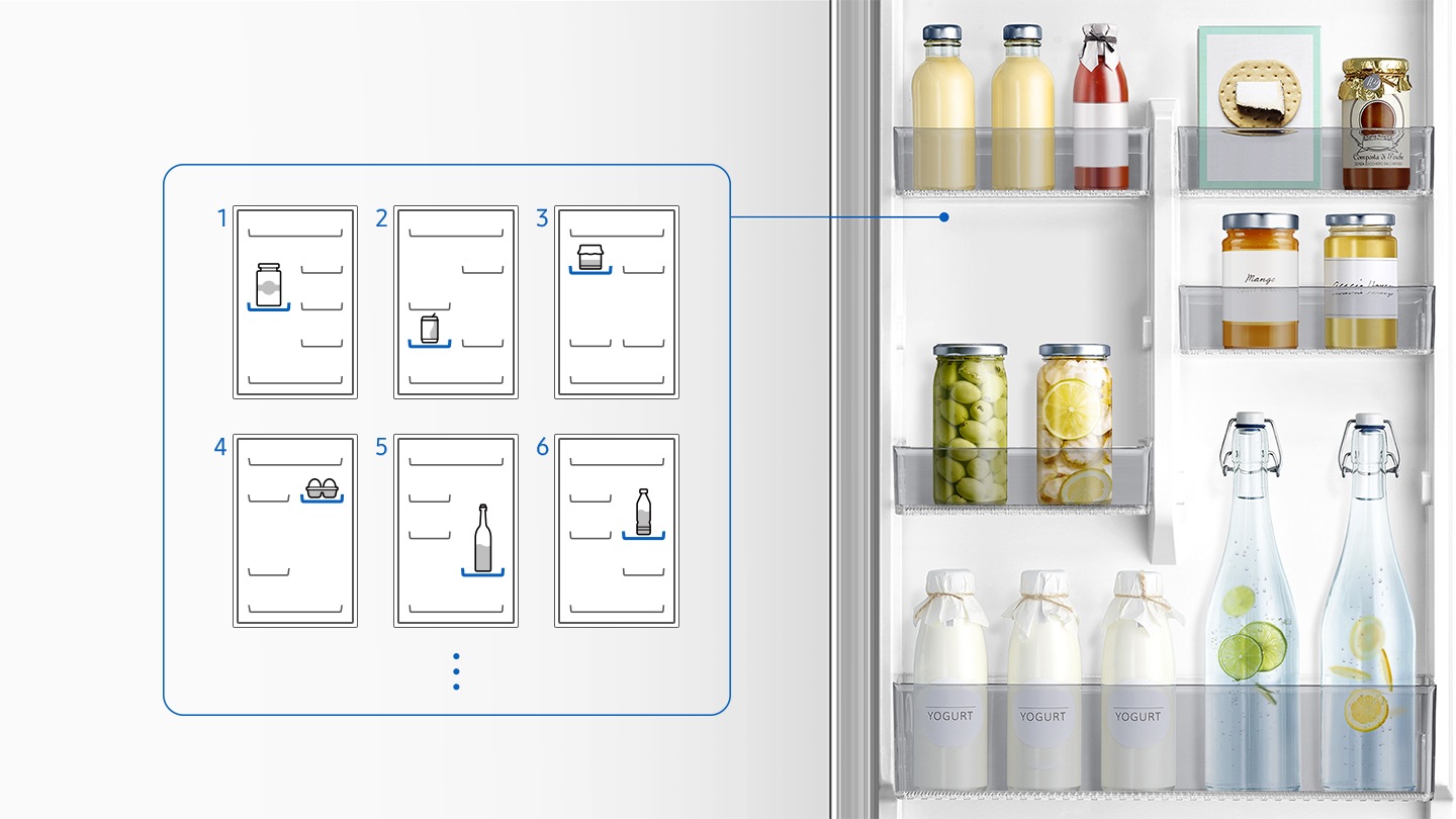 Flexible storage to fit more in the door
