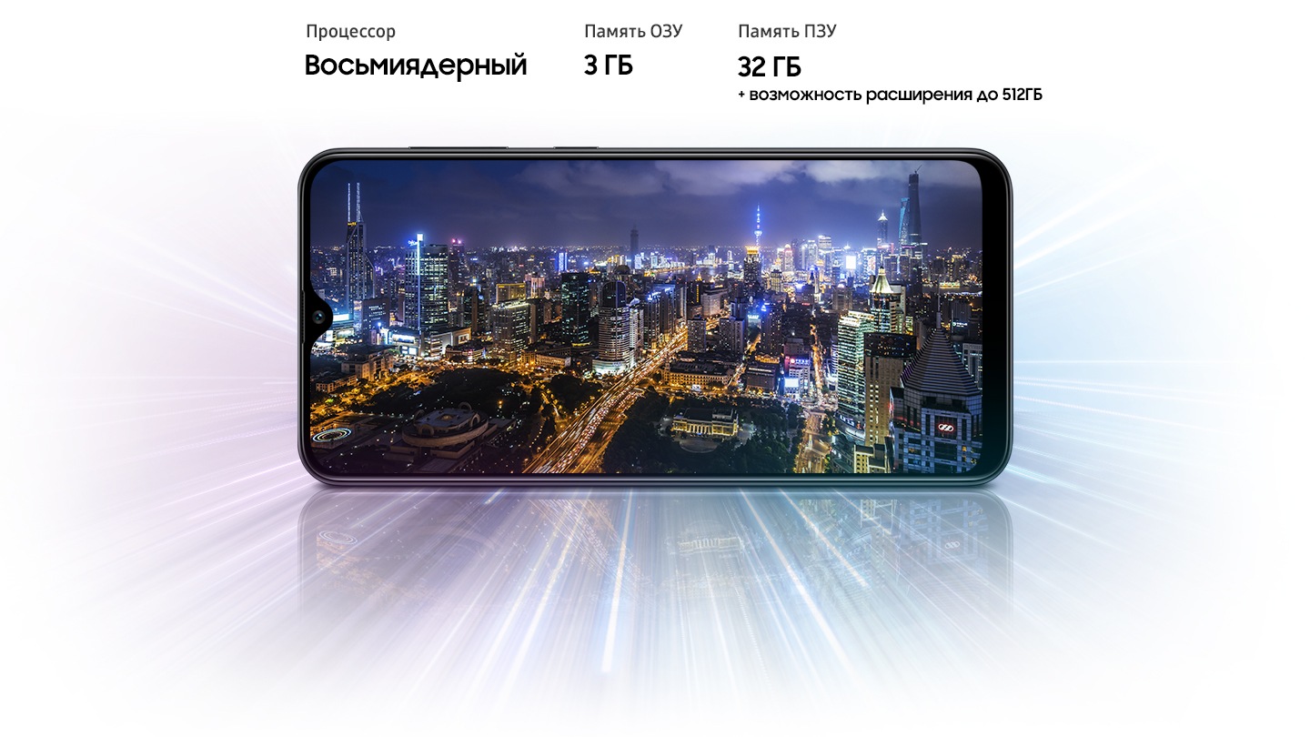 Смартфон Samsung GALAXY A20S BLACK