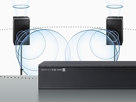 wireless up-firing rear speaker incl