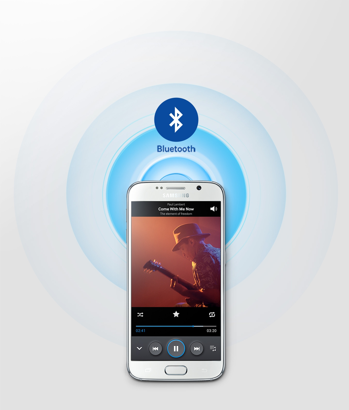 Music streaming service via Bluetooth