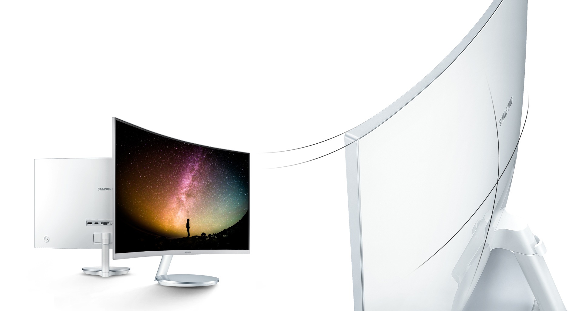 Uniquely contemporary styling with curved casing and high-gloss finish 
