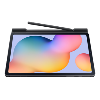 Серый чехол Book Cover для Galaxy Tab S6 Lite, вид со стилусом S Pen