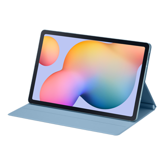 Голубой чехол Book Cover для Galaxy Tab S6 Lite, вид на подставке в верхнем положении