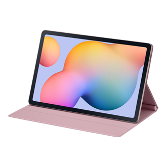 Розовый чехол Book Cover для Galaxy Tab S6 Lite, вид на подставке в верхнем положении
