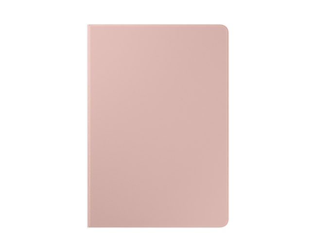 Розовый чехол Book Cover для Galaxy Tab S7, вид спереди в закрытом виде