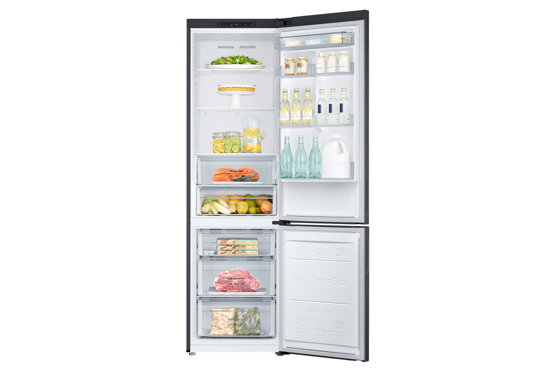 front-open-with-food black