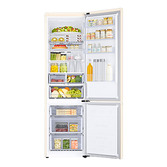 front-open-with-food Beige Wood