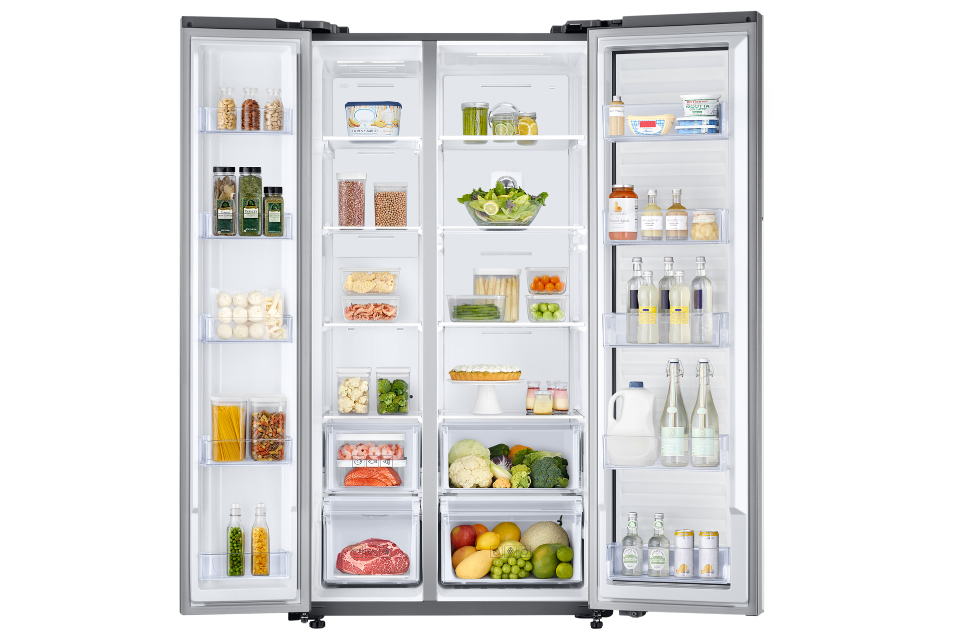 большие холодильники двухдверные для дома