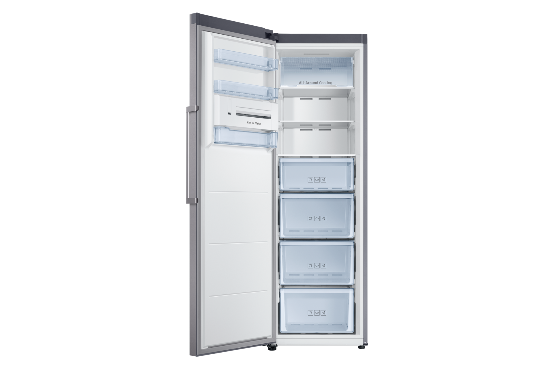 Морозильная камера RZ7000: 315 л, охлаждение No Frost вид спереди с открытой дверцей