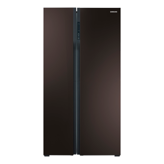 зеркальный холодильник двухдверный