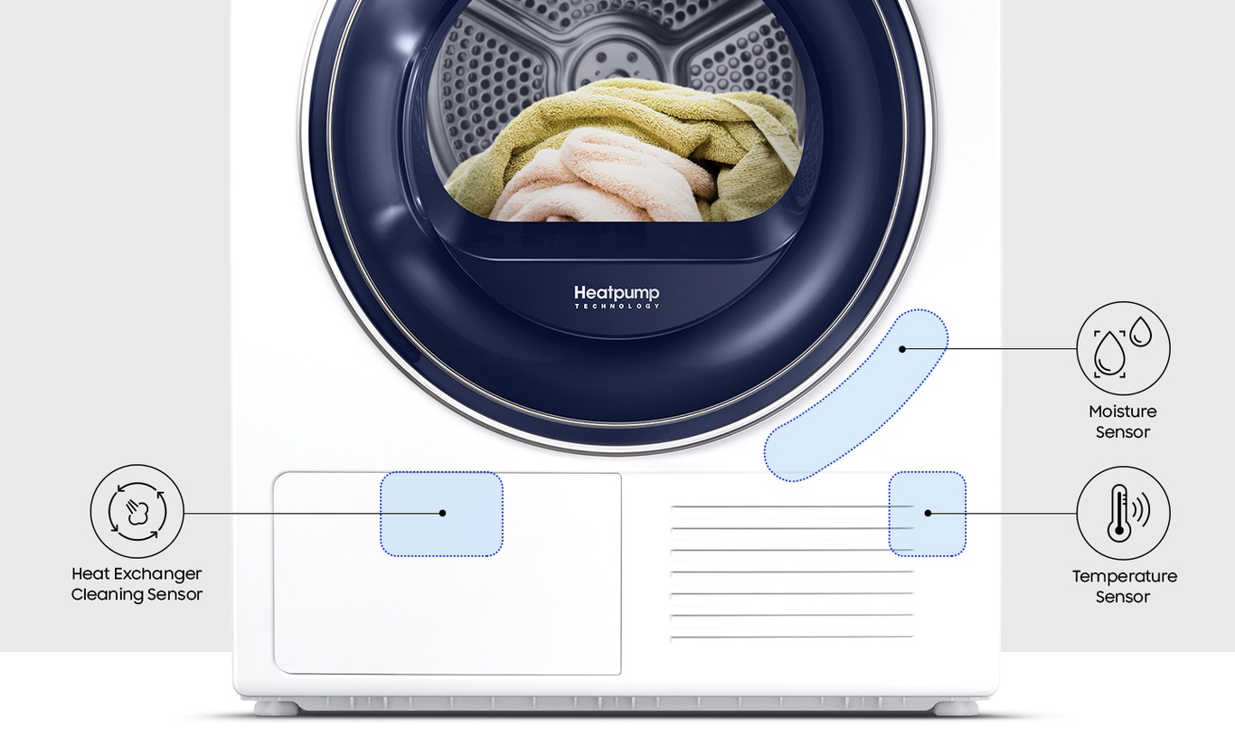 Home Appliances Home washing machine tumble dryer Samsung DV90M5003QX A+ Heat Pump Tumble Dryer