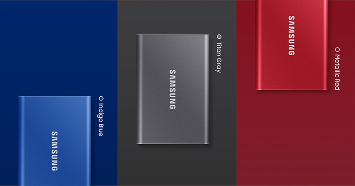 SSD externe Samsung Pack SSD externe T7 2 To Gris + carte microSD