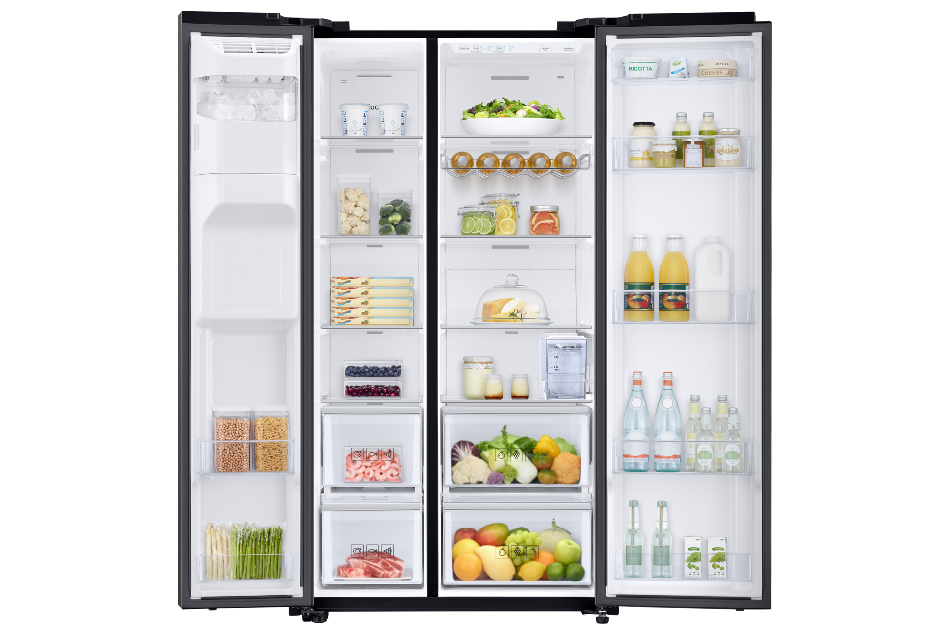 front-open-with-food black