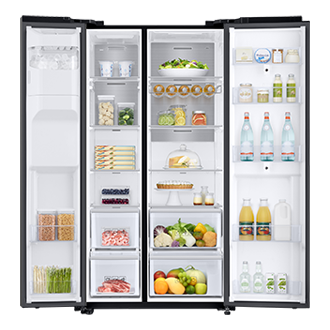 front-open-with-food black